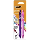 Caneta Gel BIC Quick Dry Rosa/Roxo - 2 Unidades