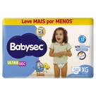 Fralda Babysec UltraSec XG - Pacote com 50 Unidades
