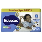 Fralda Babysec UltraSec XXG - Pacote com 44 Unidades