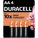 Pilha Alcalina AA Duracell 4un.
