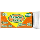 Saco Lixo Econômico Rolo Preto Embalixo 100L 25un.