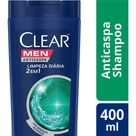 Shampoo Clear 2 em 1 Limpeza Diária 400ml
