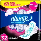 Absorvente Always Noites Tranquilas Suave com abas 32 Unidades