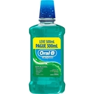 Solução Bucal Oral B Hortelã Leve 500ml e Pague 300ml