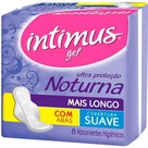 Absorvente Suave Noturno com Abas Intimus Gel 8un