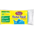 Saco Lixo Reforçado Fecha Fácil Rolo Azul Embalixo 50L 30un.