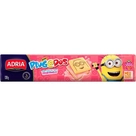 Biscoito Recheado Sabor Morango Quadrados Plugados Adria 130g