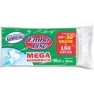 Saco Lixo Econômico Banheiro Branco Embalixo 10L 120un + 30un Grátis