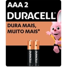 Pilha Alcalina Duracell AAA 2 unidades