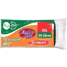 Saco Lixo Reforçado Rolo Preto Embalixo 30L 30un.
