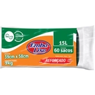 Saco Lixo Reforçado Rolo Preto Embalixo 15L 60un.