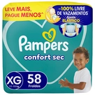 Fralda Descartável Infantil Confort Sec Pampers XG 58 Unidades