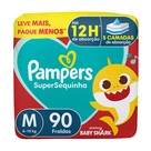 Fraldas Pampers Supersec Jumbo M 90 Unidades