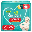 Fralda Pampers Pants Ajuste Total P 26 unidades