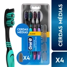 Escova Dental Média Complete Color Collection Clean Oral-B 4 Unidades
