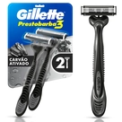 Aparelho para Barbear Prestobarba3 Carbono Gillette 2 Unidades