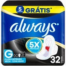 Absorvente Always Noites Tranquilas Seca com abas 32 Unidades