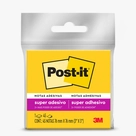 Bloco de Notas com Adesivo Amarelo Neon Post-it 76mm x 76mm 45 Folhas