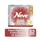 Papel Higiênico Neve Toque de Seda Folha Dupla Leve 12 Pague 11 30M