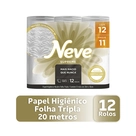 Papel Higienico Neve Supreme Folha Tripla Leve 12 Pague 11 20M
