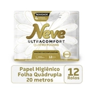 Papel Higienico Neve Ultracomfort Folha Quadrupla 12 rolos 20M