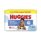 Fraldas Tripla Proteção Hiper XG Huggies 66 Unidades