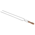 Espeto Duplo Utimil de Aço Cromado 75cm 