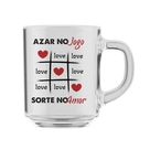 Caneca de Vidro Sorte no Amor Etilux - 320ml
