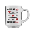 Caneca de Vidro Sorte no Amor Etilux - 320ml