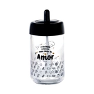 Porta Condimentos de Vidro Amor Etilux 300ml