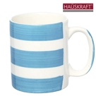Caneca de Cerâmica Etilux com Faixas Azuis - 300ml