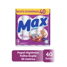 Papel Higiênico Max Pure Folha Dupla 40 rolos 30M