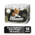 Papel Higiênico Folha Tripla Neutro Mimmo 20m Leve 12 Pague 11 Unidades