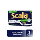 Papel Toalha Scala Plus Mega 3 Rolos 120 Folhas