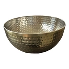 Bowl Saladeira Martelada Inox Dourado 23,5cm 3,9L Ingá