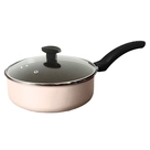 Frigideira MR Cook Antiaderente com Tampa de Vidro Marfim - N24 cm