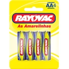 Pilha de Zinco AA Rayovac 4un.