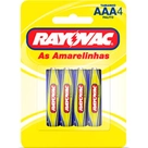 Pilha de Zinco AAA Rayovac 4un.