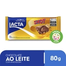 Chocolate Lacta ao leite com amendoim Shot 80g