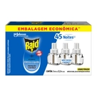 Repelente Elétrico Líquido Raid 45 Noites Refil 3UN de 32,9ml