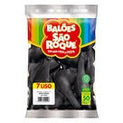 Balão N7 Liso Preto Ebano São Roque 50un 