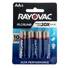 Pilha Alcalina AA Rayovac 4 Unidades