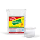 Pote de Plástico Descartável com Tampa Rioplastic 500ml 25 Unidades