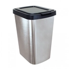 Lixeira com Click Label Inox Arqplast 9L