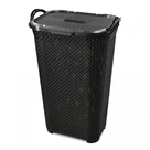 Rattan Preto com Tampa Basculada Arqplast 50L