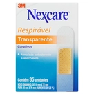 Curativo Respirável Transparente Nexcare 35 Unidades
