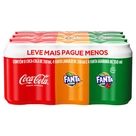 Kit 8 Refrigerantes Coca-Cola + 4 Fanta Guaraná + 4 Fanta Laranja 350ml