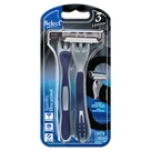 Aparelho de Barbear com 3 Lâminas Azul e Prata Select 2 Unidades