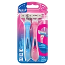 Aparelho para depilar com 3 Lâminas Azul e Pink Select 2 Un.