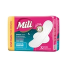 Absorvente Suave Noturno com Abas Mili 32 Unidades